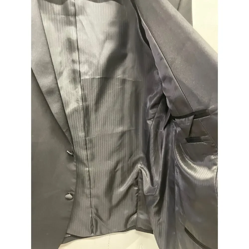 Caravelli Slim Men's Tuxedo Jacket in Black Size Medium, See Measurements
